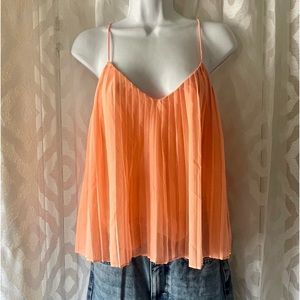 Top Shop strappy pleated tank. Size 2